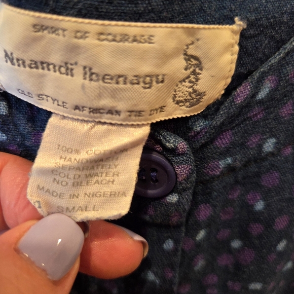 Nnamdi Ibenagu Spirit of Courage Old Style African Tie Dye Maxi Dress Women - Picture 5 of 16